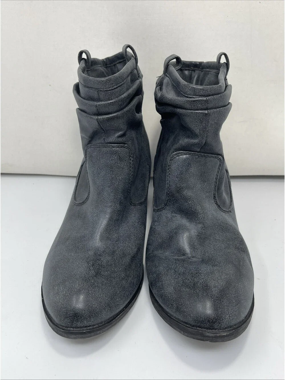 K9 By Rocket Dog Boots Womens 11M Pull On Ankle Bootie Blue Faux Leather Heels